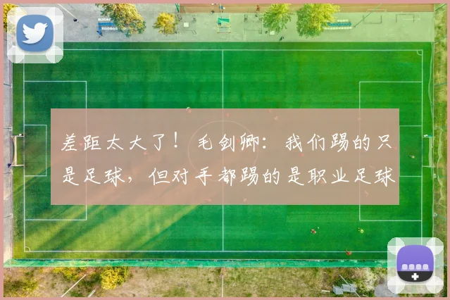 差距太大了！毛剑卿：我们踢的只是足球，但对手都踢的是职业足球